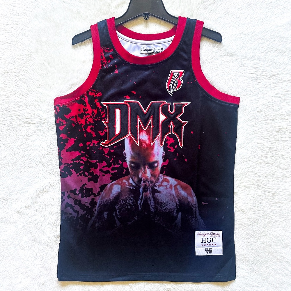 NWOT Headgear Classics DMX Premium Embroidered Basketball Jersey